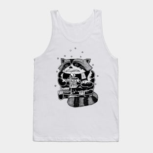 Coffee Raccoon Tank Top